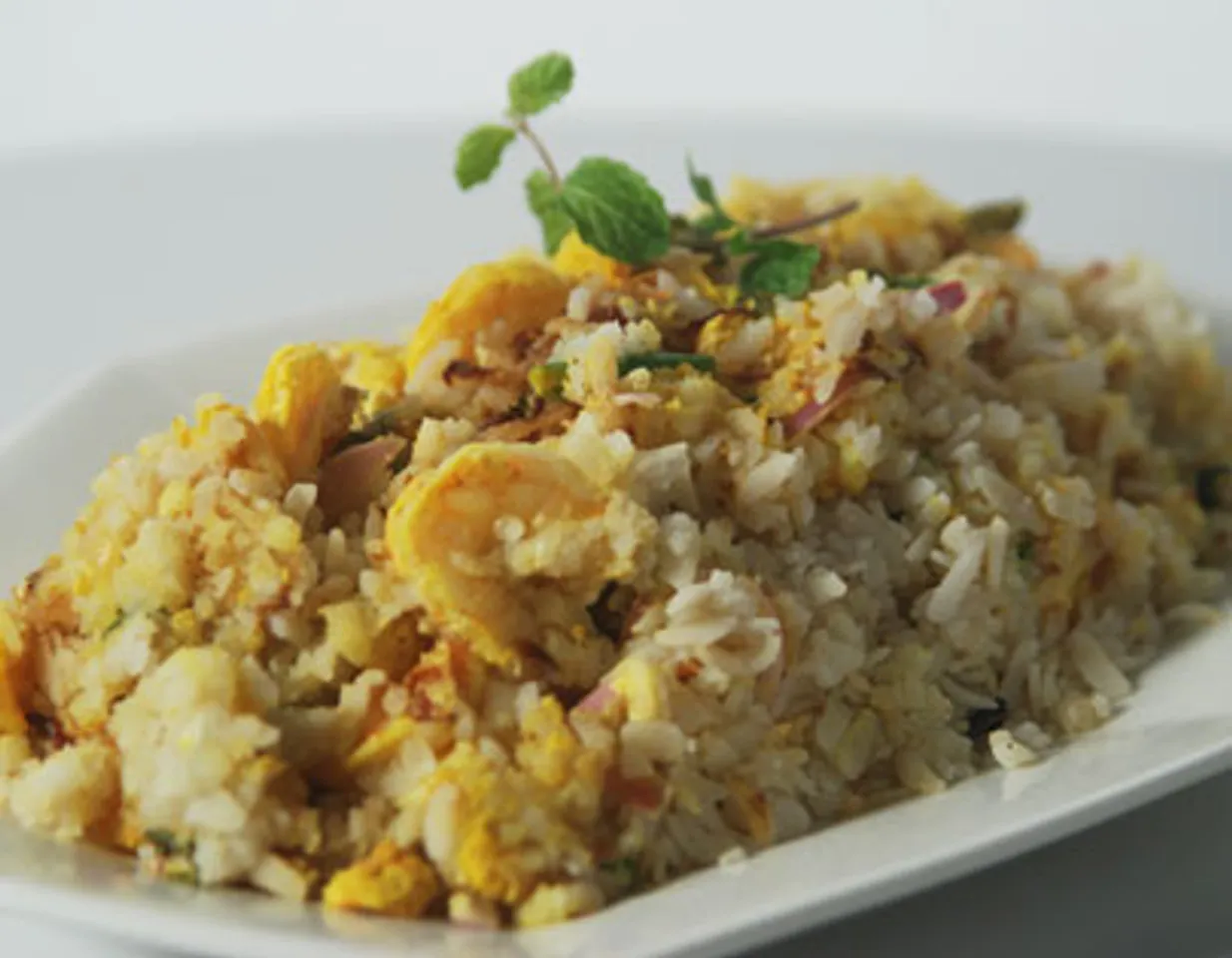 Poha Prawn Biryani
