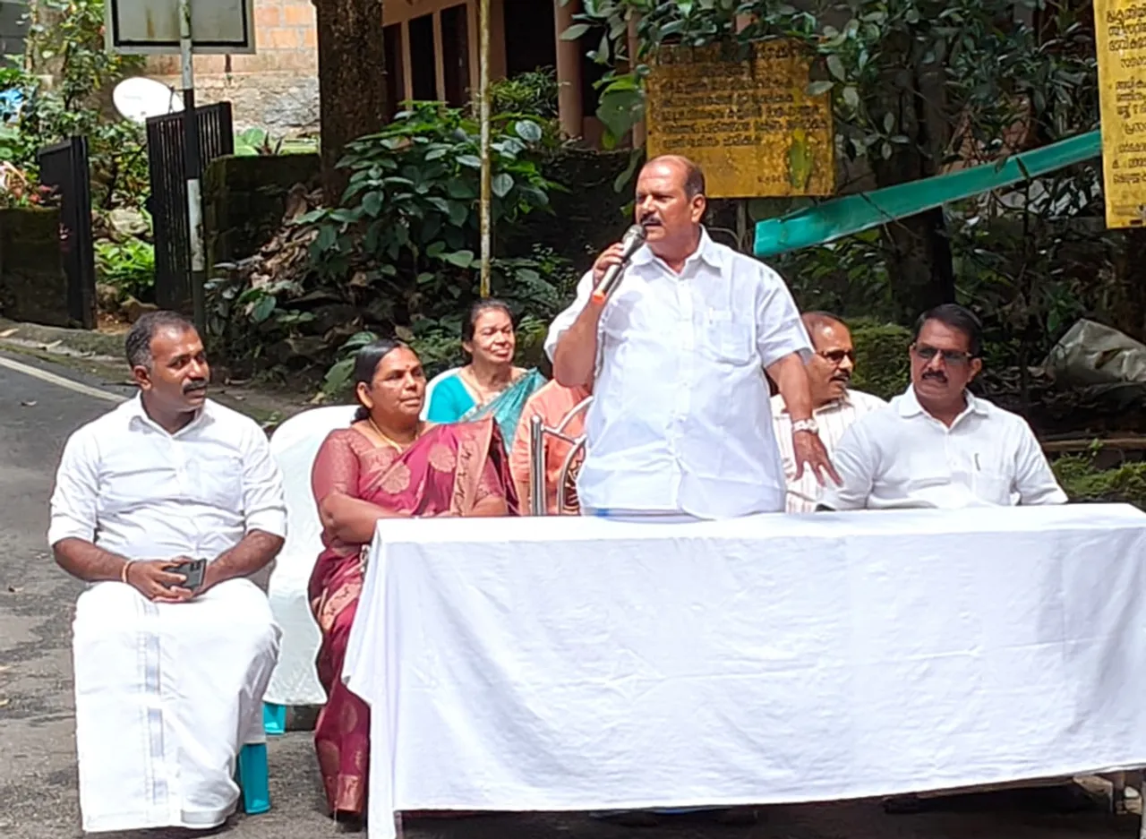 bjp protest thalanad