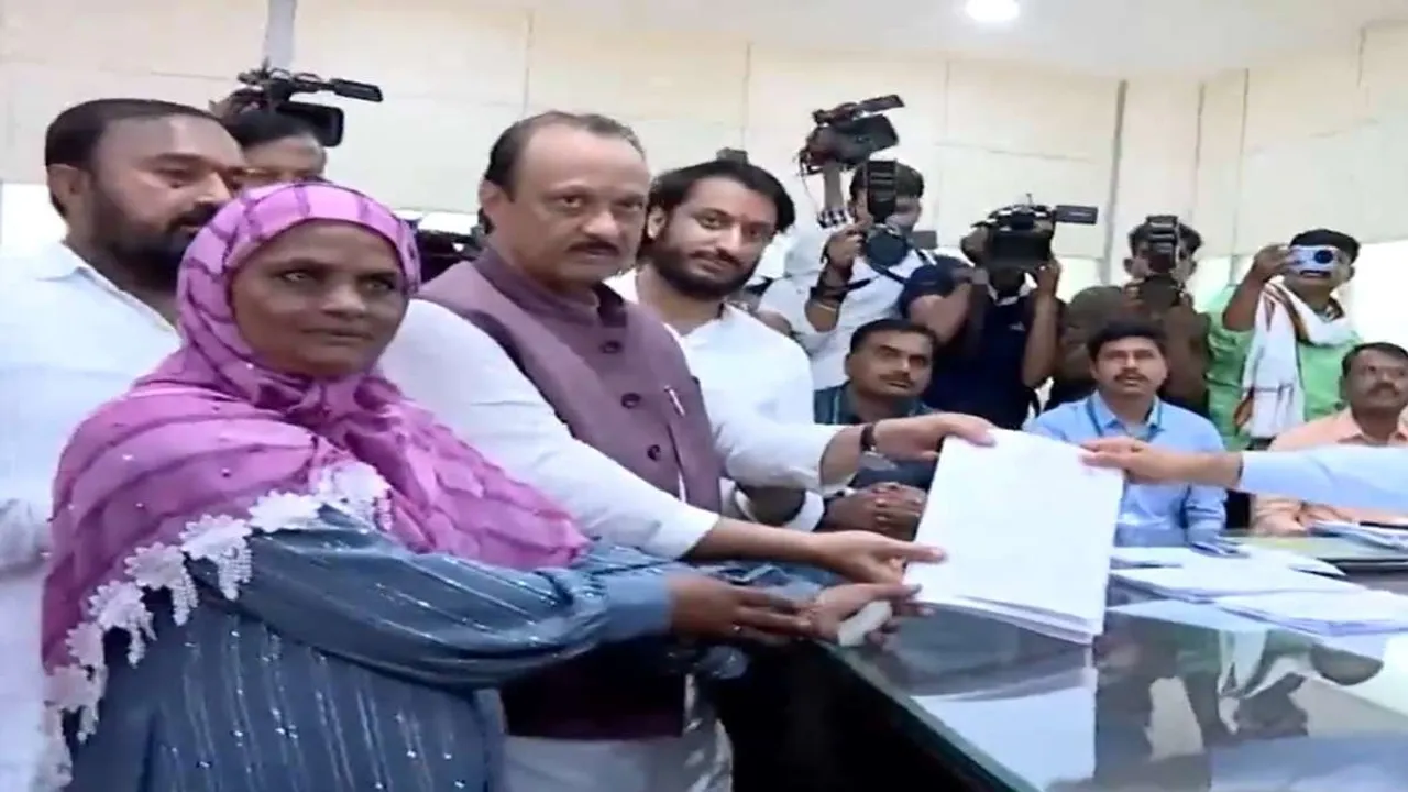 Ajit Pawar files nomination from Baramati 