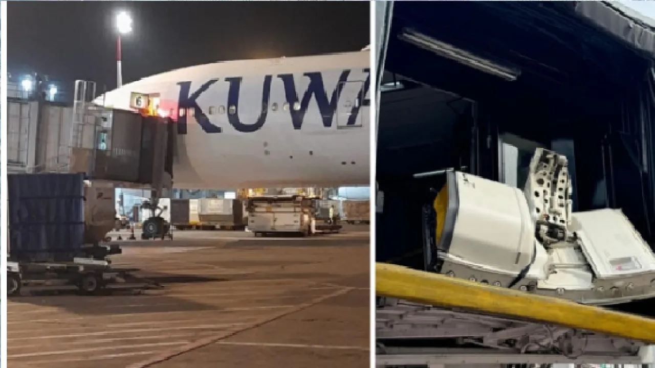 Boarding bridge collapse at Dhaka airport damages Kuwait Airways aircraft