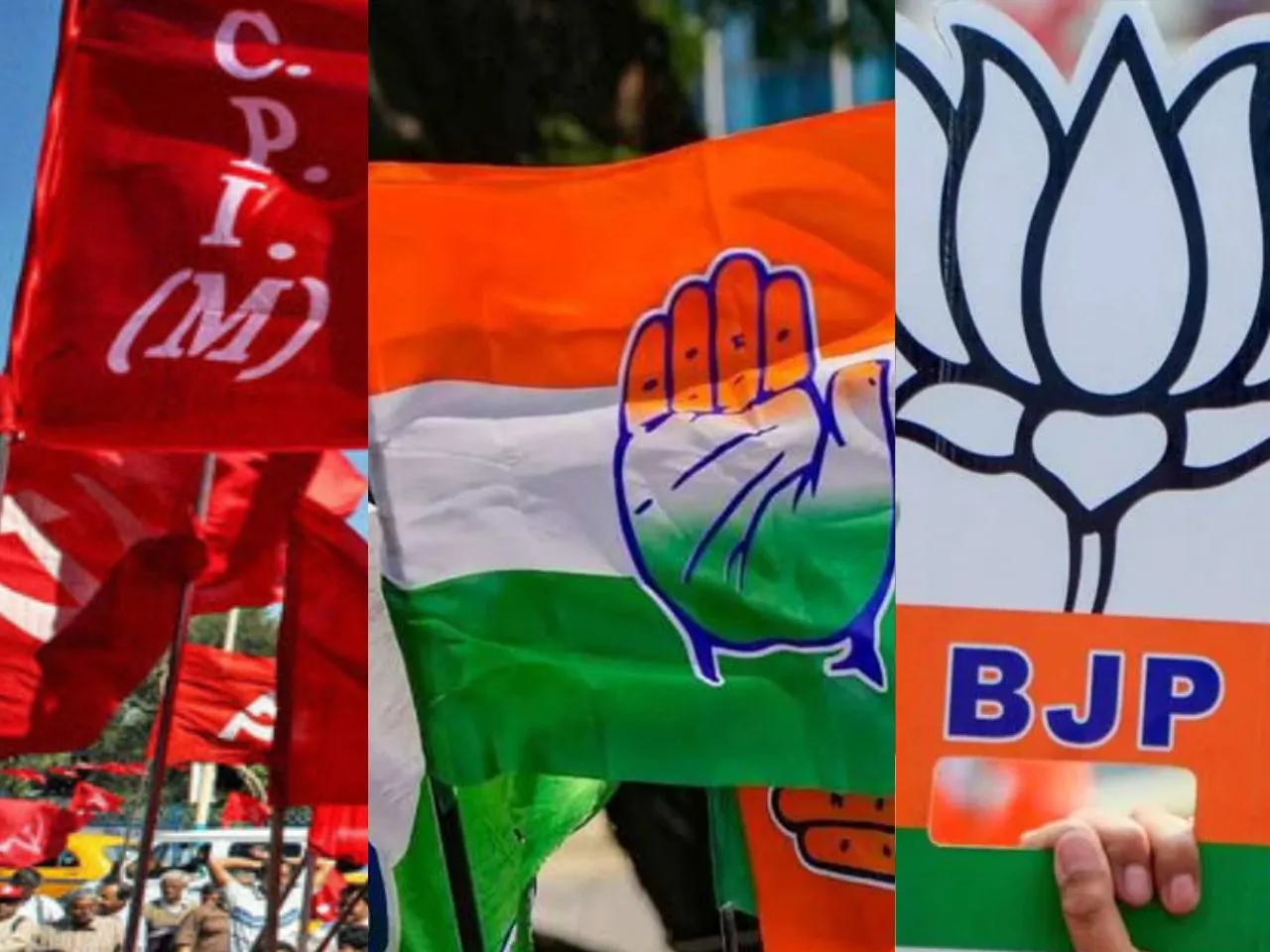 cpm congress bjp