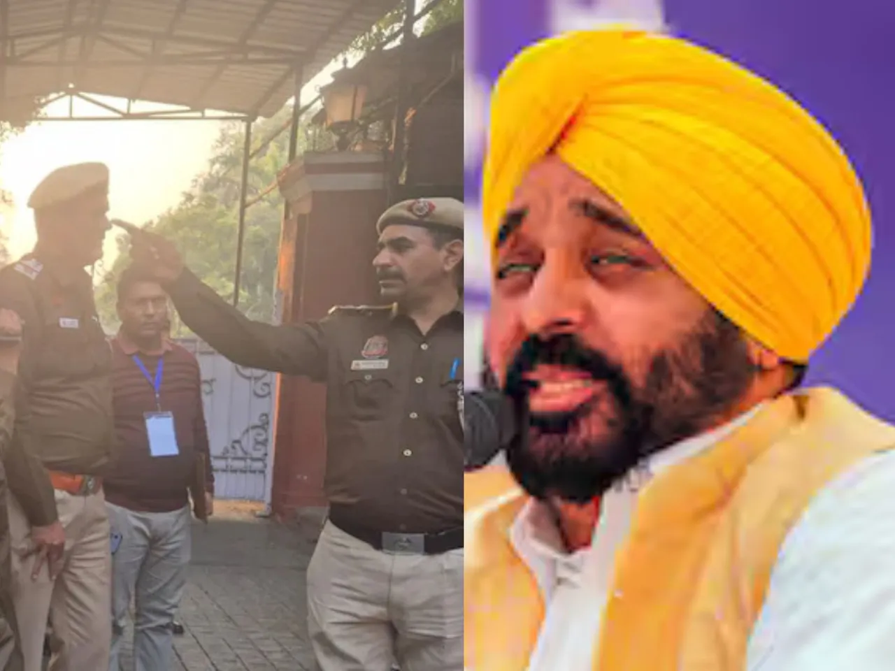 Police At Bhagwant Mann's Delhi Home