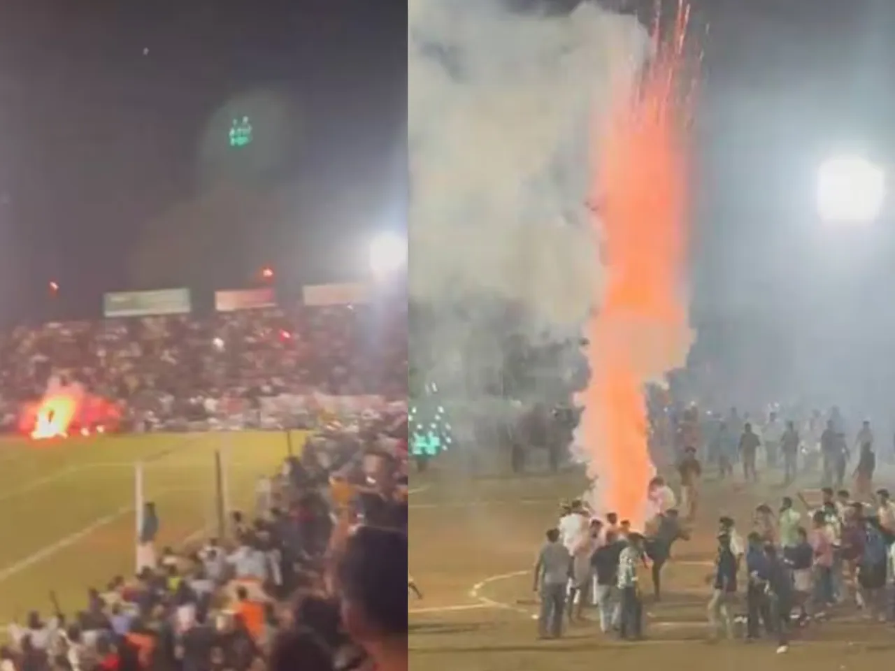 Fireworks accident during a sevens football match near Areekode