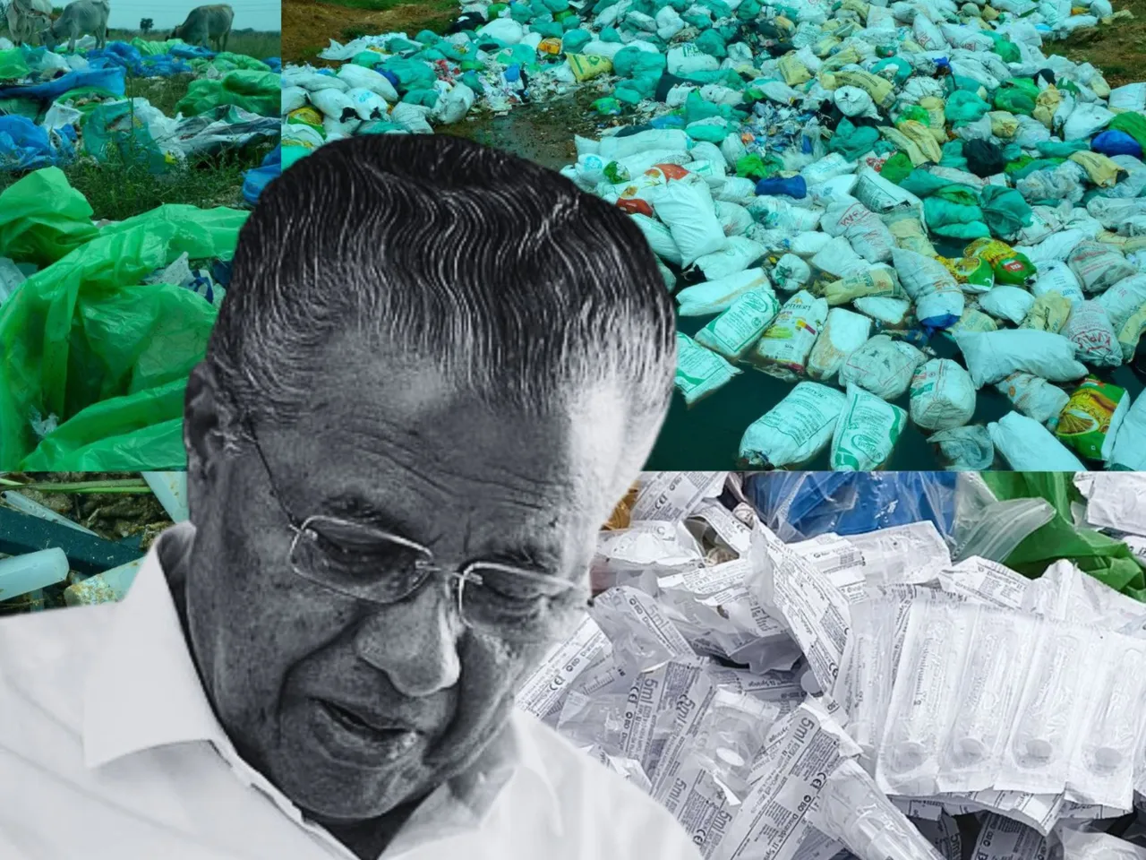 pinarayi with waste
