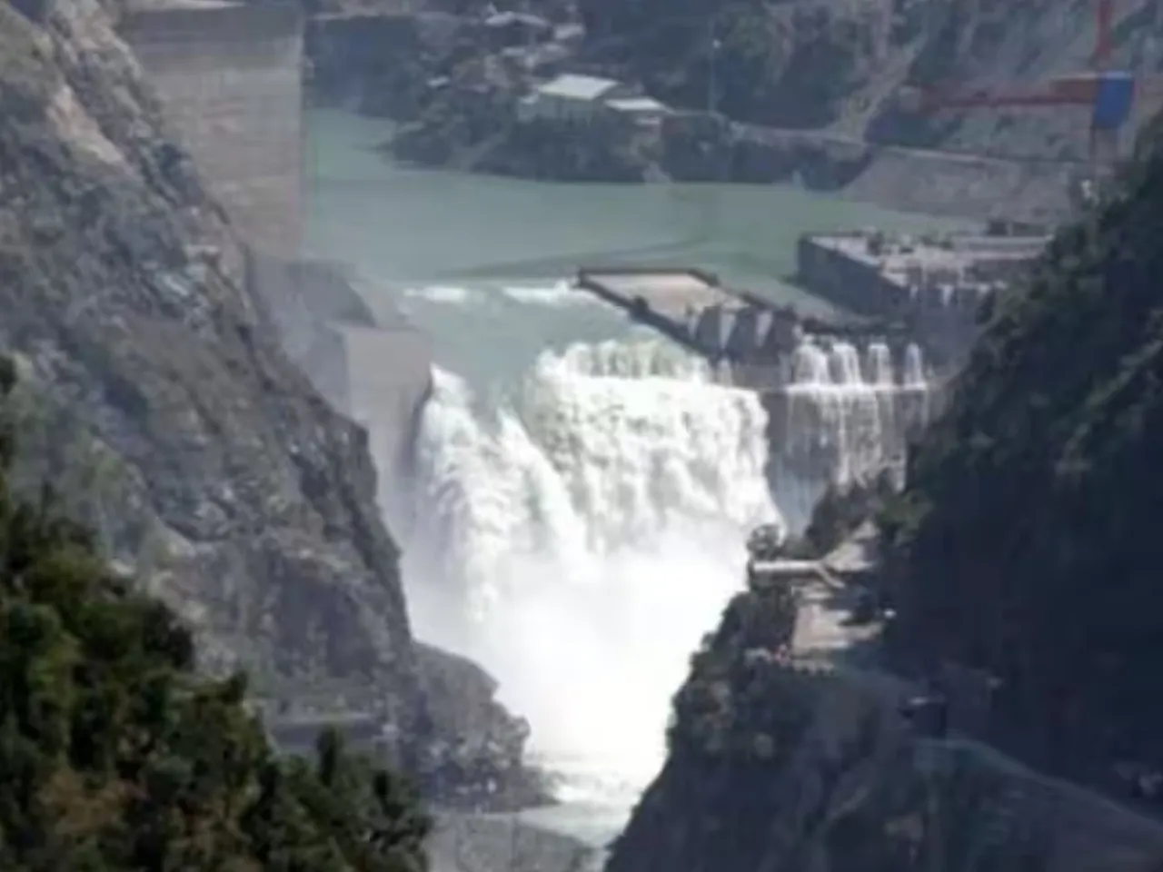 INDIA RELEASE WATER CHENAB RIVER
