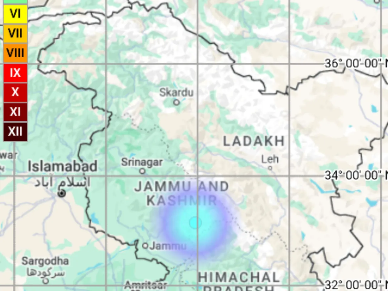 Earthquake of magnitude 2.7 hits Kishtwar
