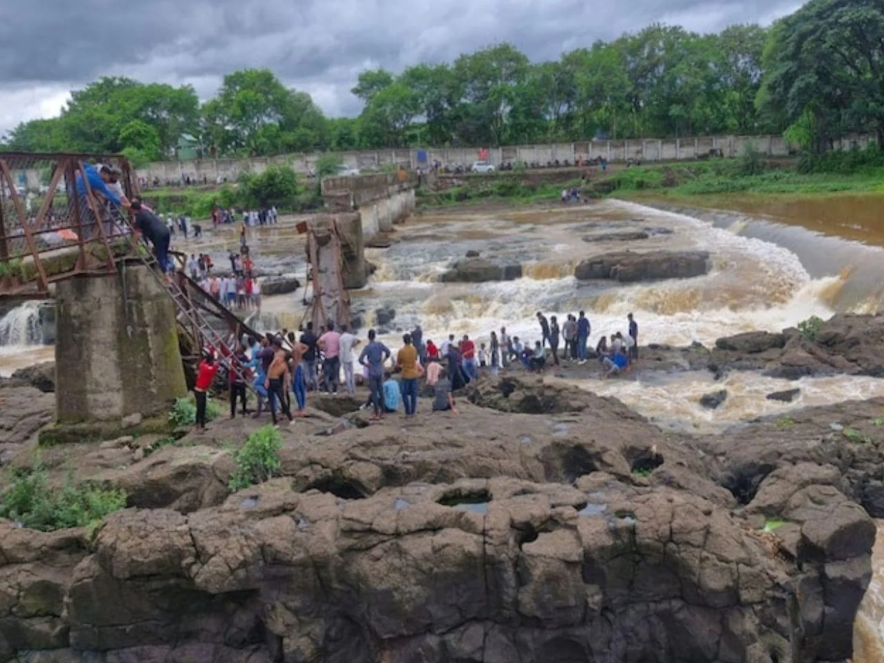 Bridge Collpases Into River Near Pune
