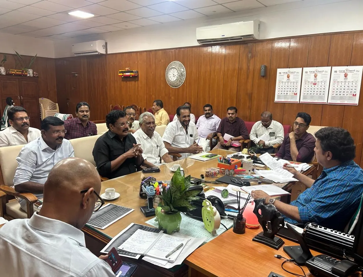 kb ganesh kumar in meeting