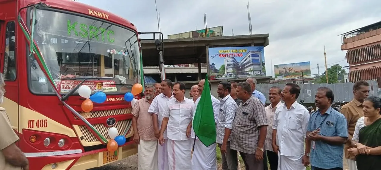 ksrtc erattupetta bus flag off