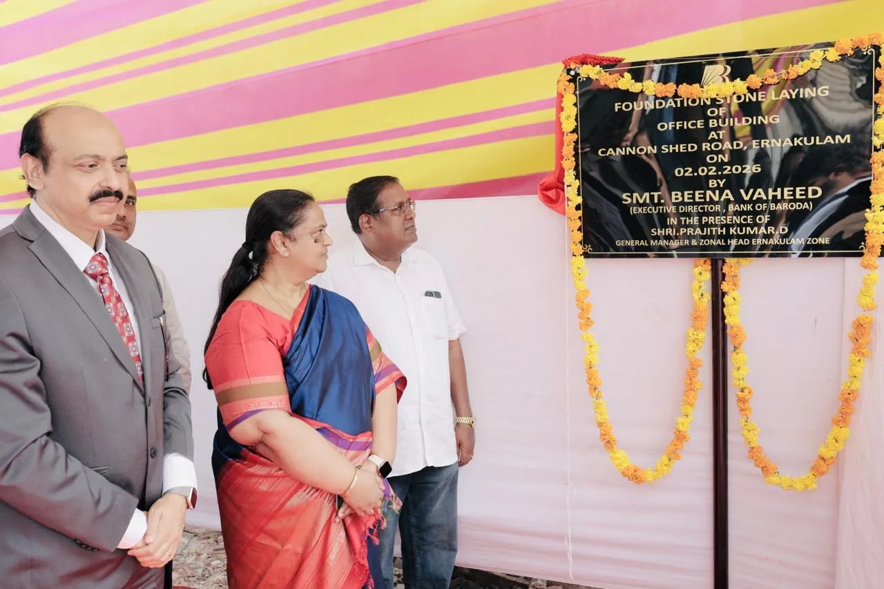 Bank of Baroda marked a key milestone as Executive Director Smt. Beena Vaheed laid the foundation stone for the new Ernakulam Zonal Office
