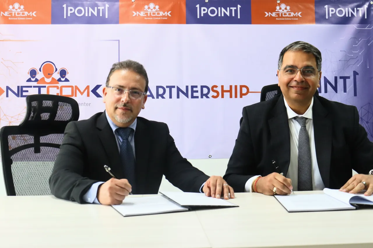 (L to R - Fernando Murillo, Founder  Managing Director, Netcom Business Contact Center  Akshay Chhabra, Chairman  Managing Director, 1Point1 Solutions)