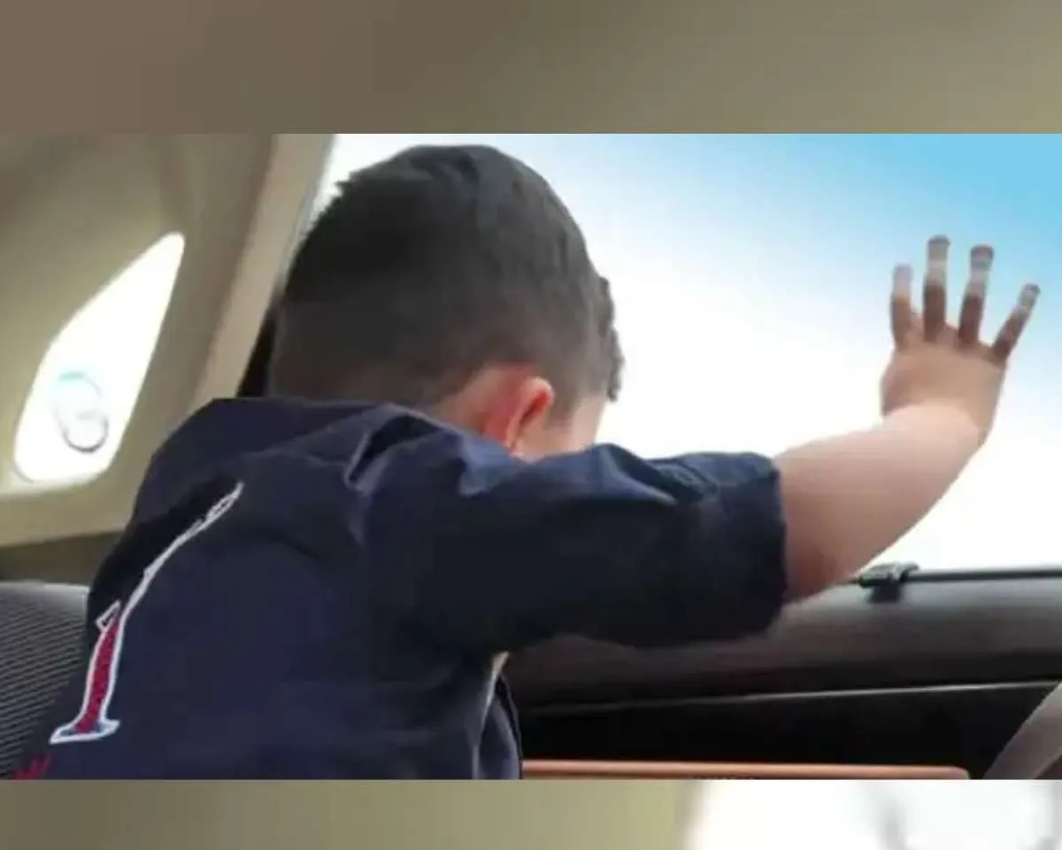 child in car