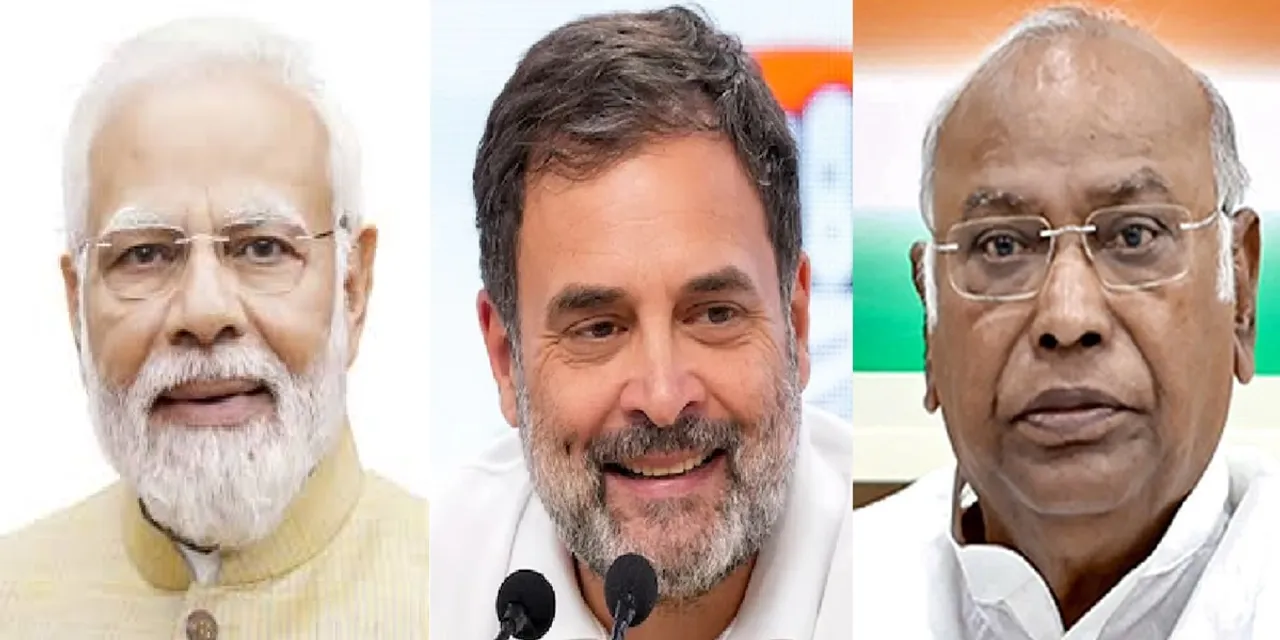 narendra modi rahul gandhi mallikarjun kharge