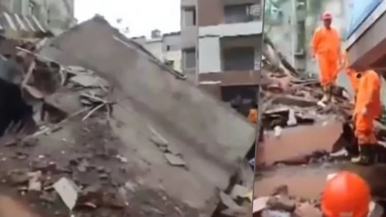  Building Collapsed In Navi Mumbai