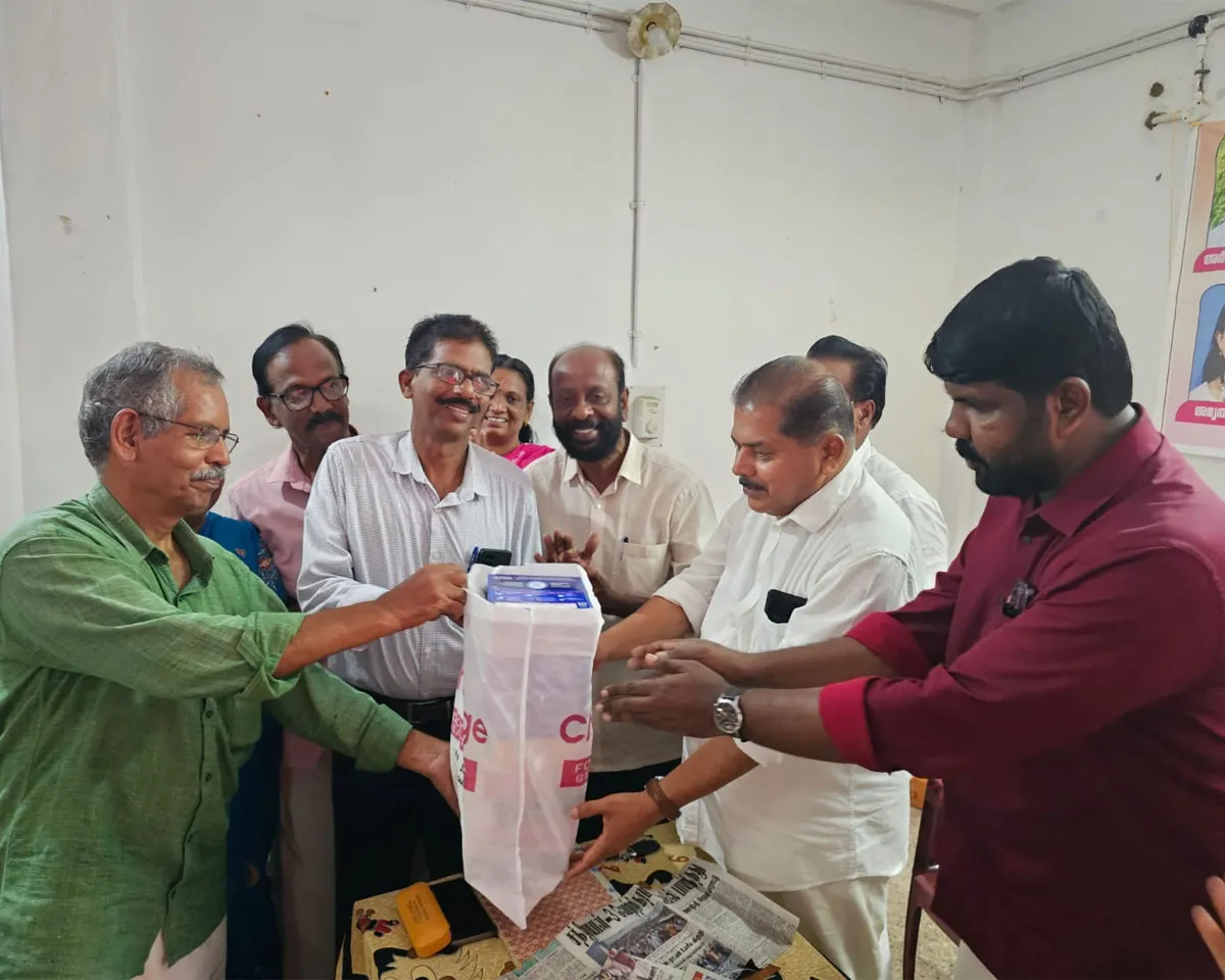 stationary donated to sishuseva kendra