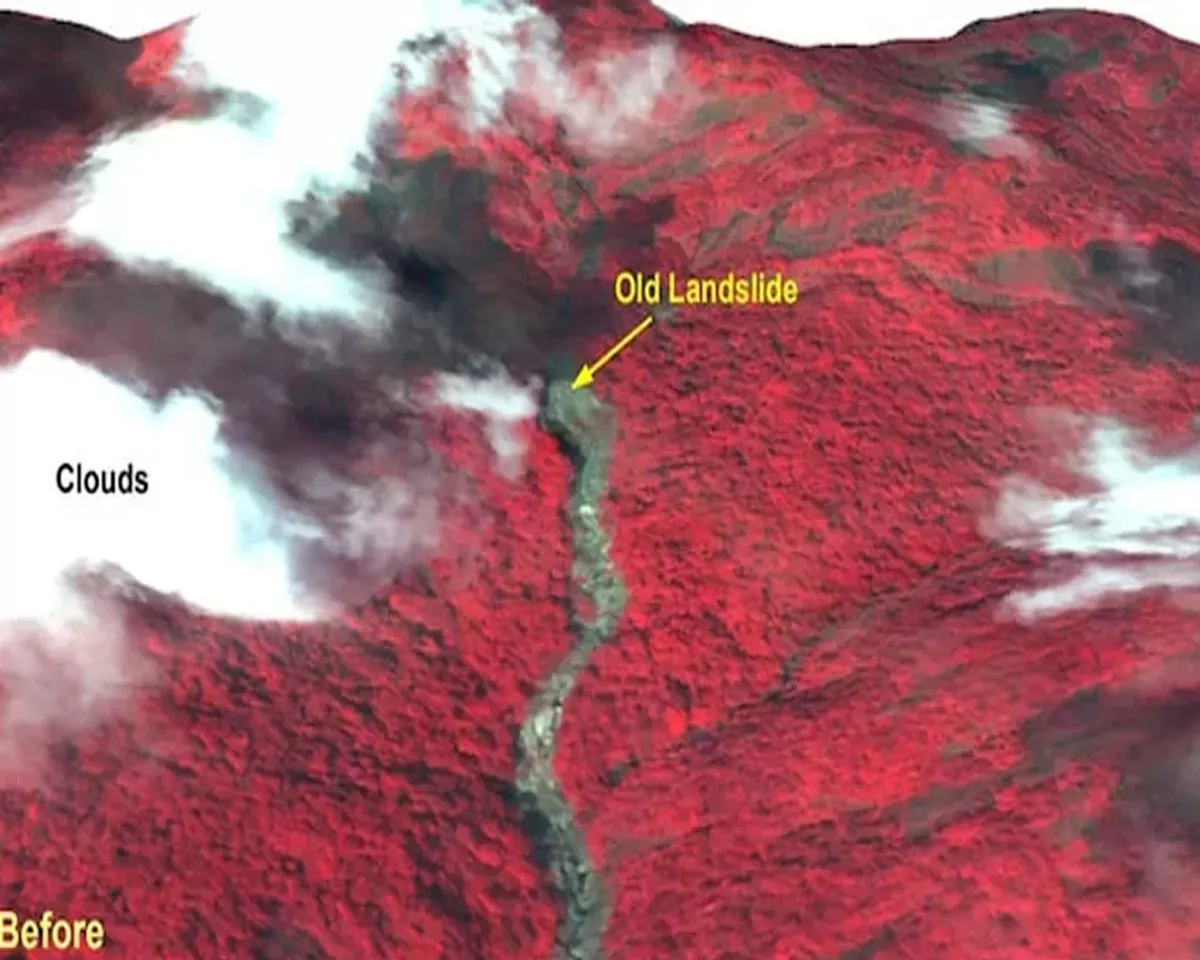 satellite pic landslide