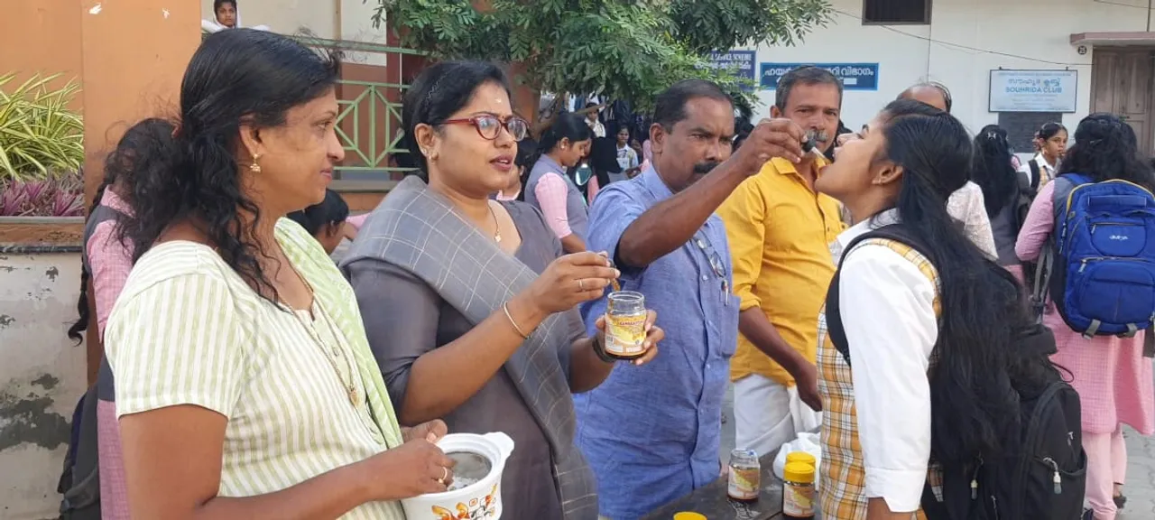 plus two students reception for exam