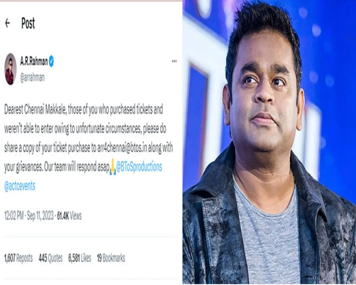 ar rahman show issue