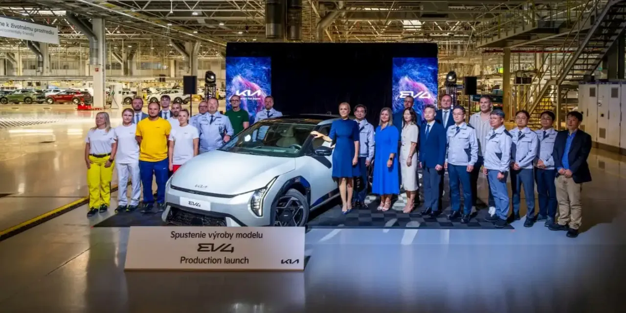 Kia Begins Production of First Made in Europe EV4 Hatchback