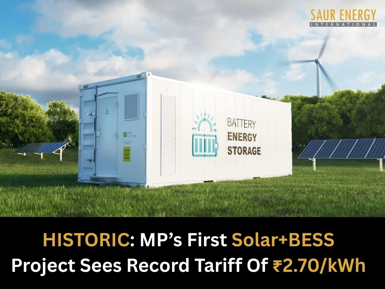 HISTORIC: MP’s First Solar+BESS Project Sees Record Tariff Of ₹2.70/kWh