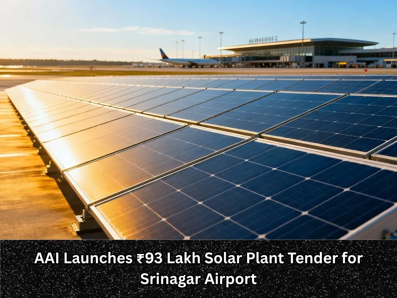 AAI Launches ₹93 Lakh Solar Plant Tender for Srinagar Airport