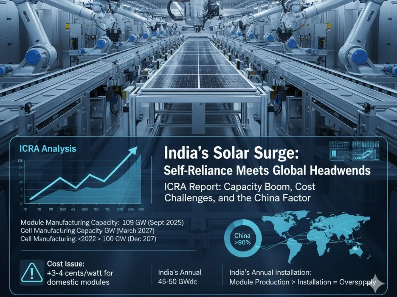 ALMM Drives Solar Cell Production Surge, Challenges Ahead for Module Market in India ICRA