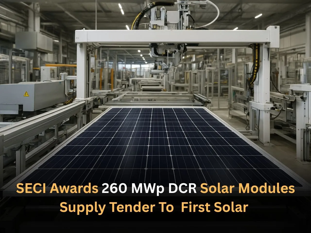SECI Awards 260 MWp DCR Solar Modules Supply Tender To First Solar   (1)