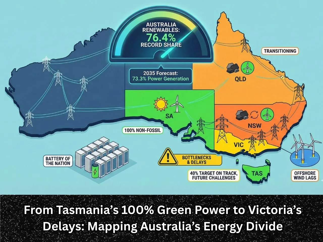 From Tasmania’s 100% Green Power to Victoria’s Delays Mapping Australia’s Energy Divide