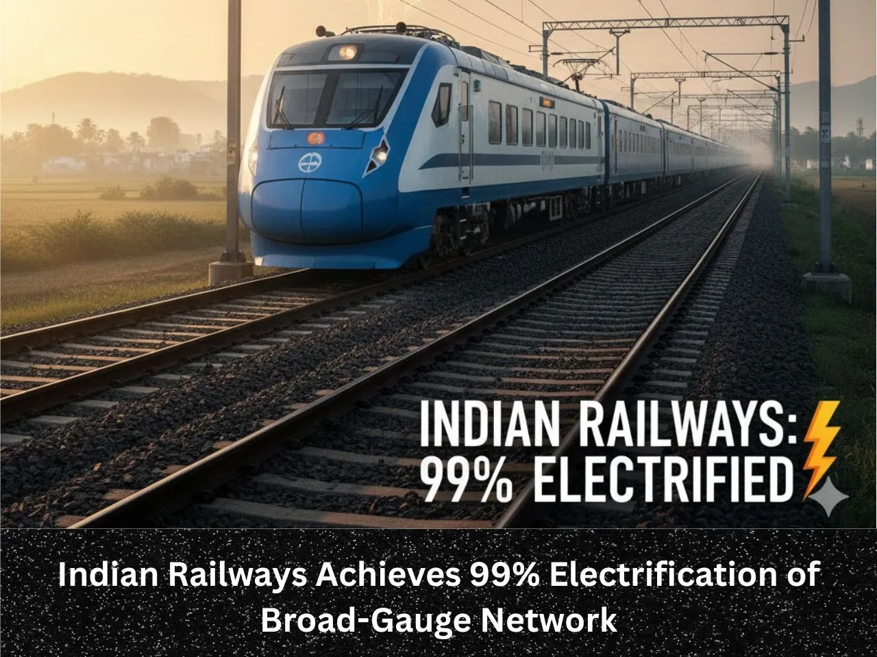 Indian Railways Achieves 99% Electrification of Broad-Gauge Network