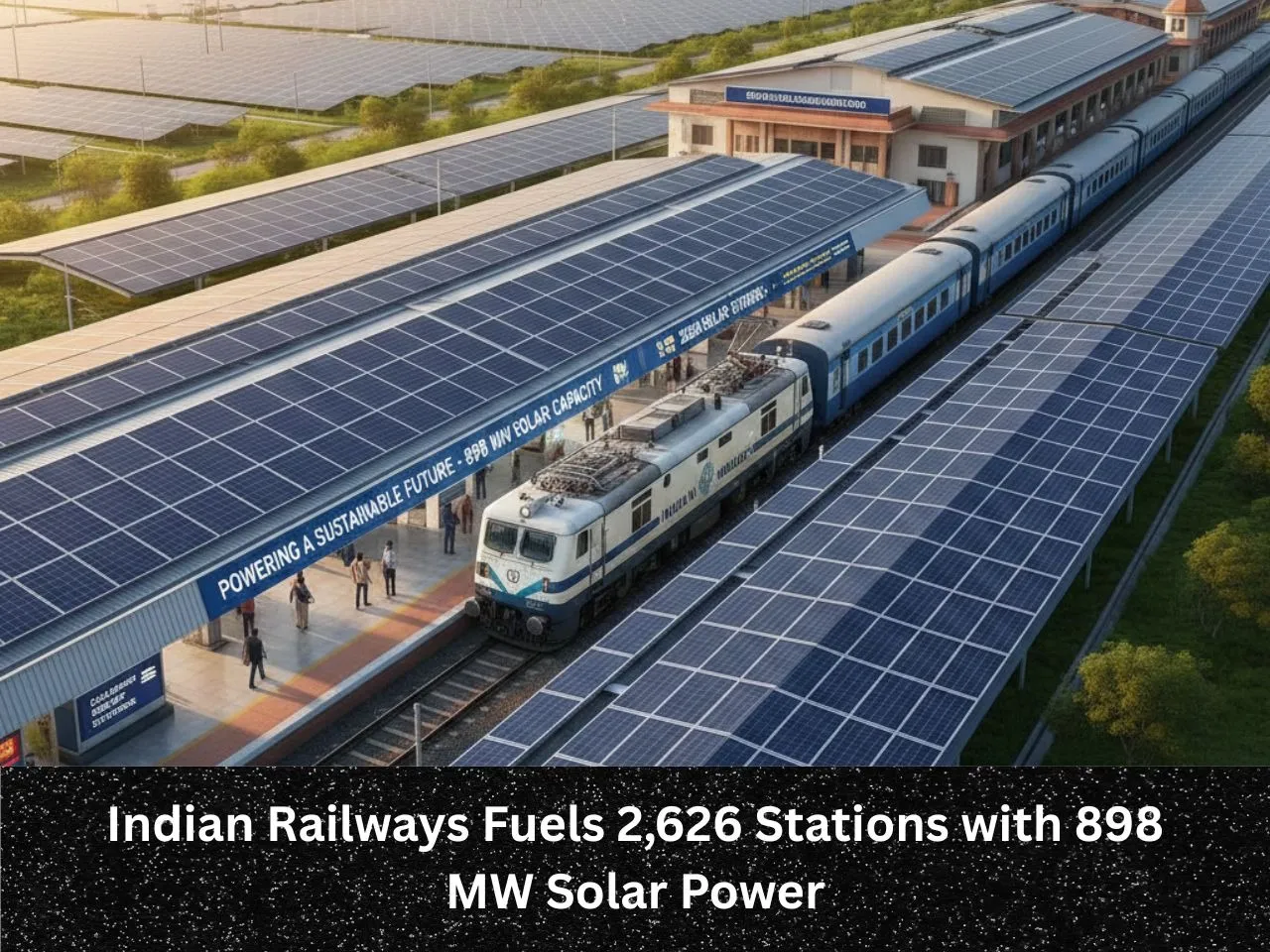 Indian Railways Fuels 2,626 Stations with 898 MW Solar Power