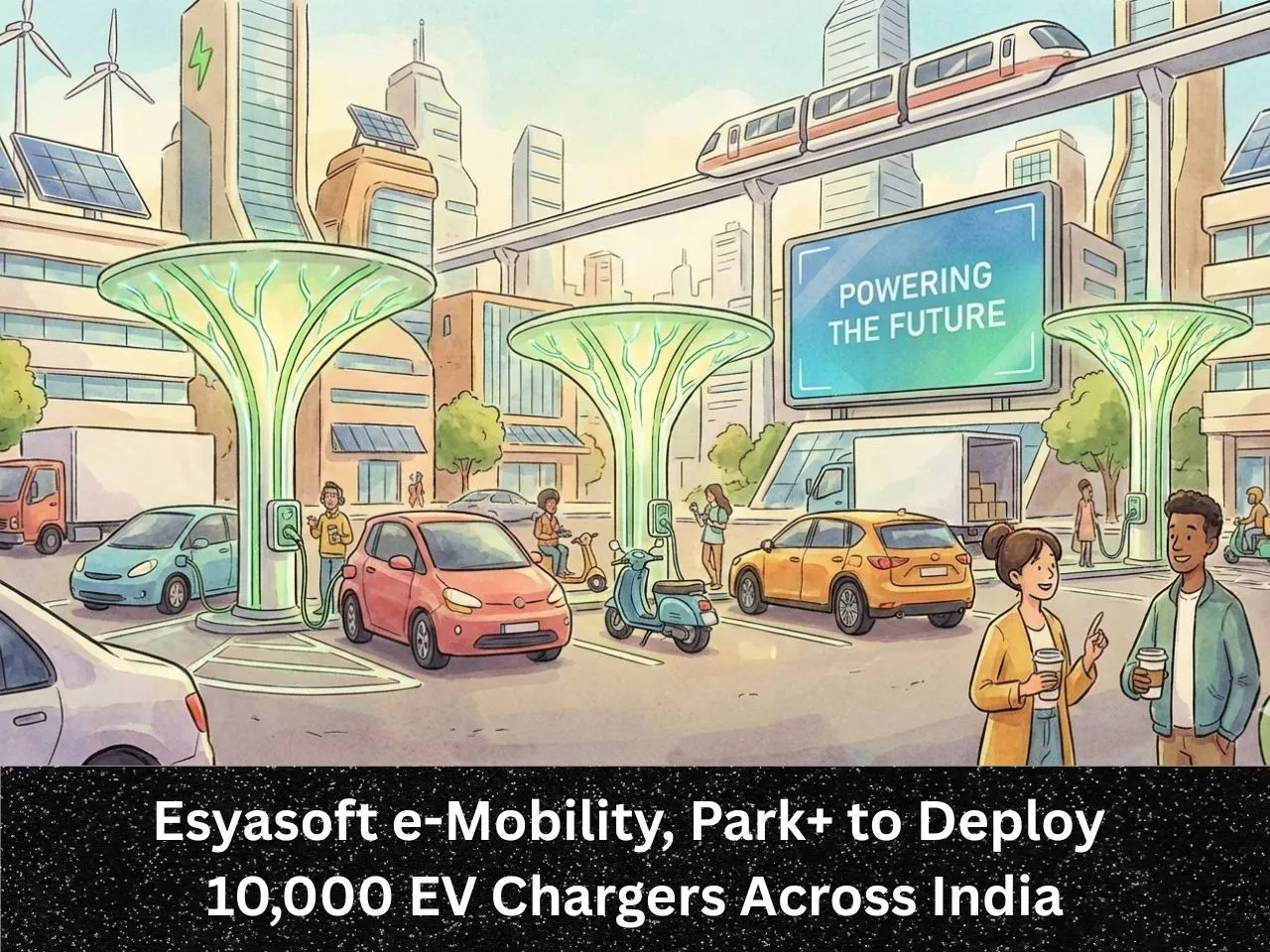 Esyasoft e-Mobility, Park+ to Deploy 10,000 EV Chargers Across India