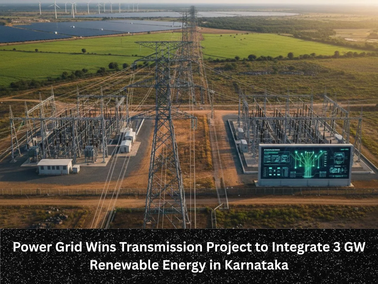Power Grid Wins Transmission Project to Integrate 3 GW Renewable Energy in Karnataka