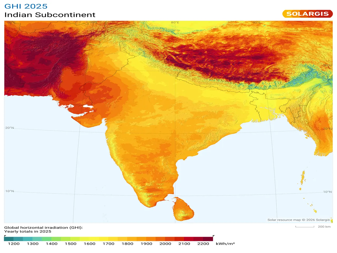 India Sees Below-Average Solar Resource in 2025: Solargis