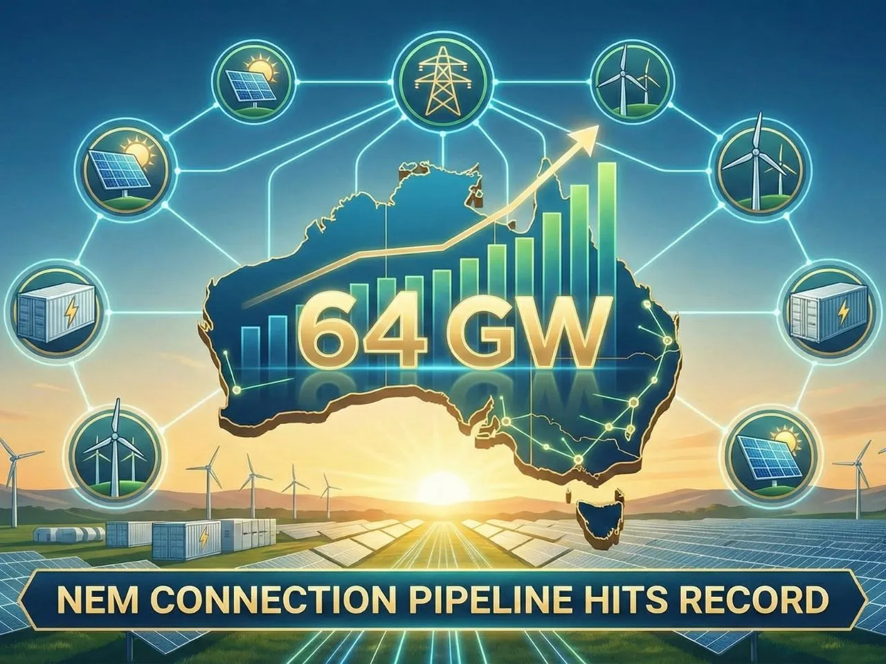 Australia’s NEM Connections Pipeline Hits Record 64 GW in December Quarter (1)