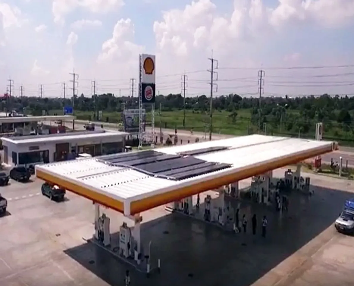 Solar Frontier’s CIS solar panels installed at Shell Service Station in Thailand