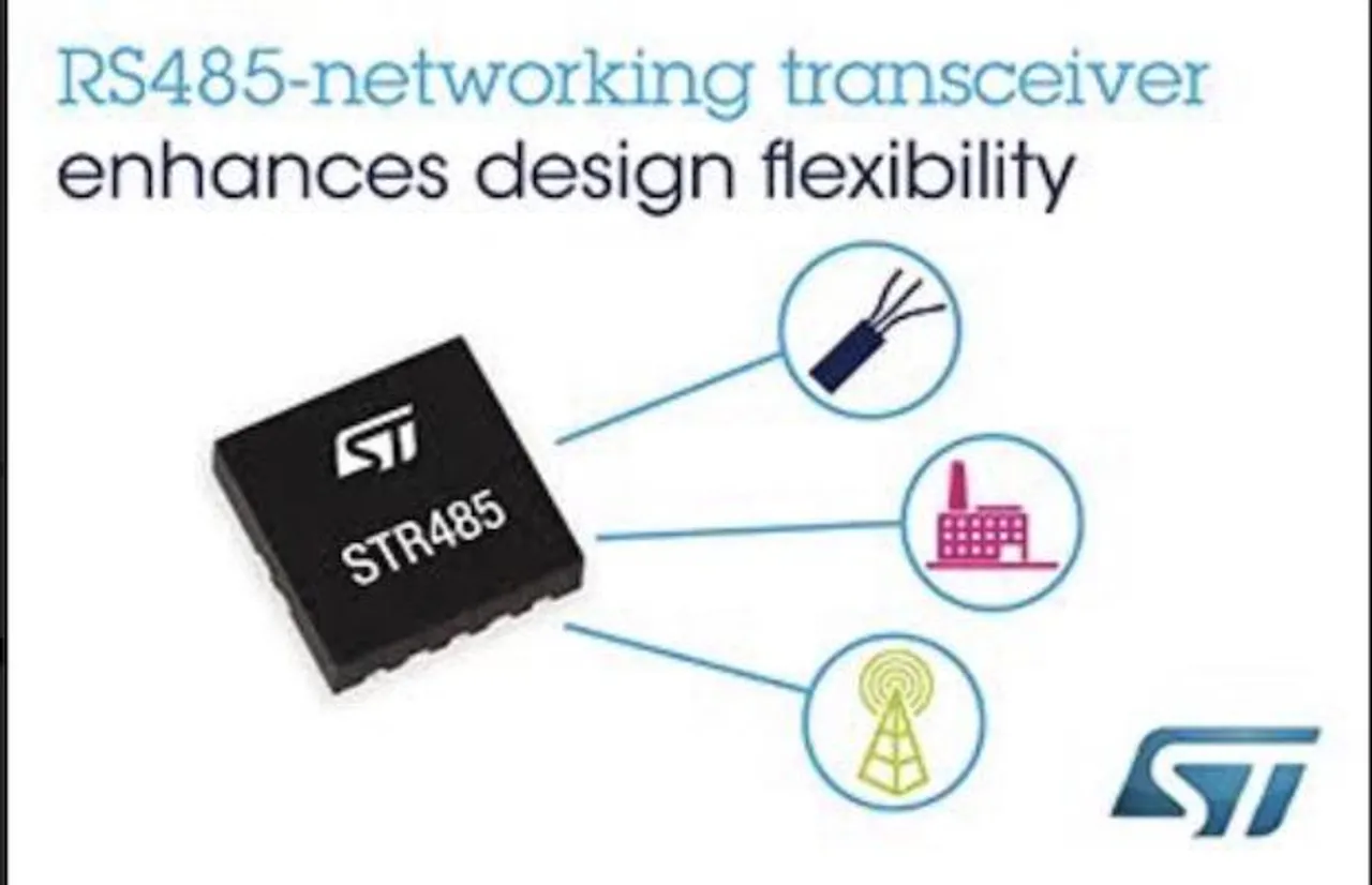 RS485-Networking Transceiver from STMicroelectronics Simplifies Design, Saves Board Space and Bill of Materials