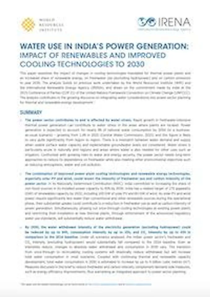 Water Use in India’s Power Generation