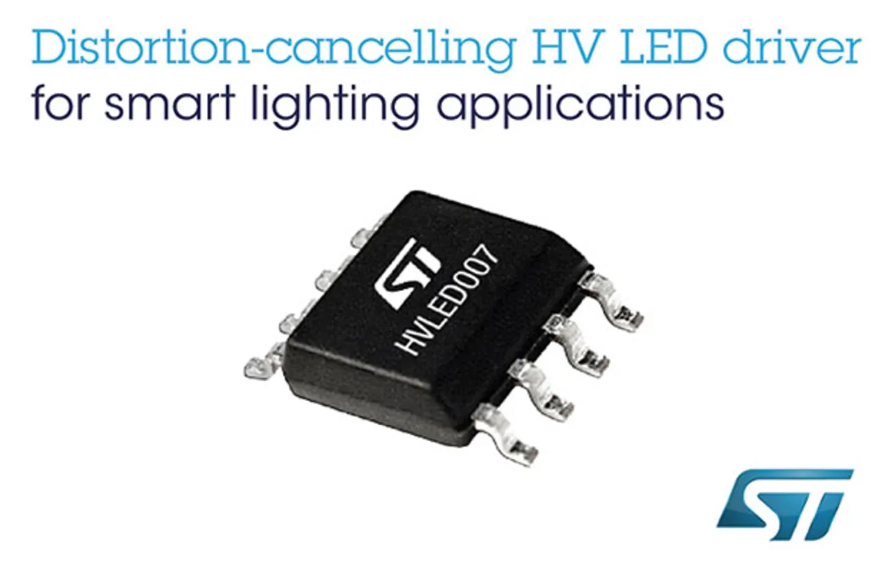 Distortion-Cancelling High-Voltage LED Driver from STMicroelectronics