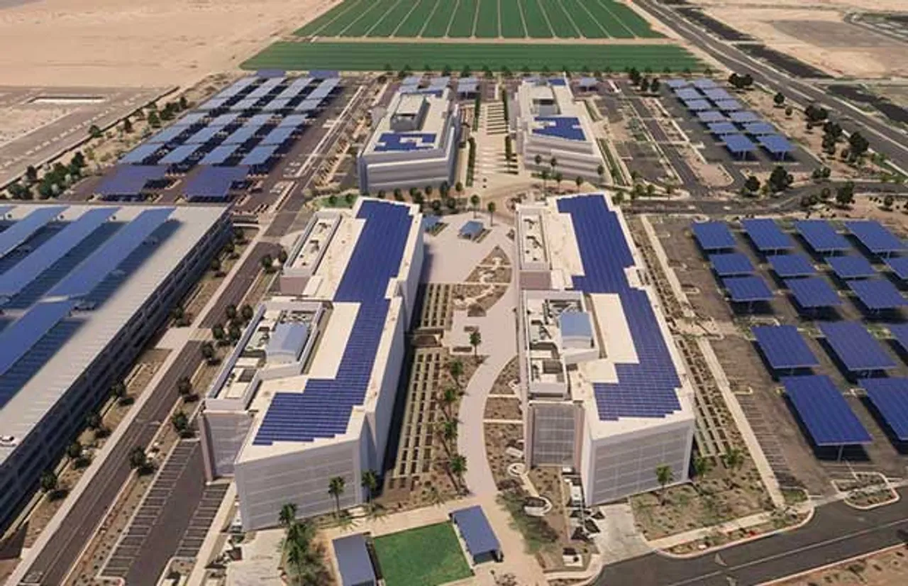 rooftop and parking garage solar array system
