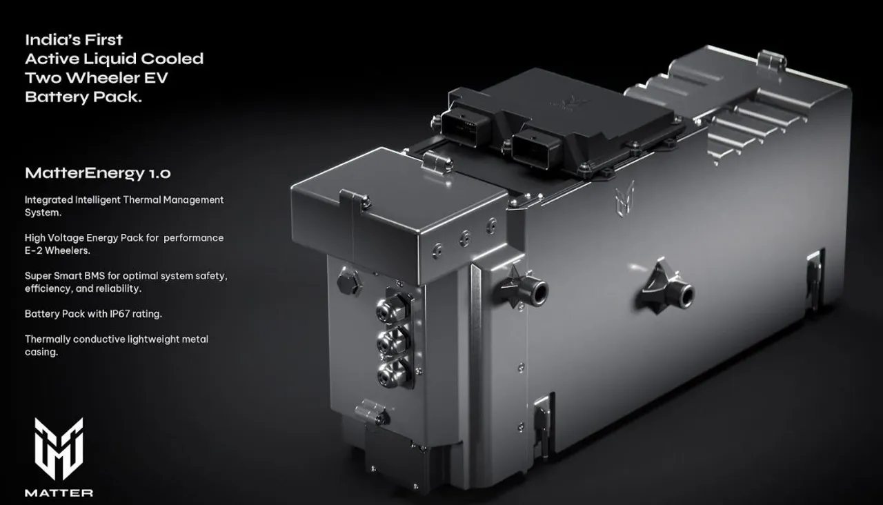 MatterEnergy 1.0, An Active liquid-cooled 2 Wheeler EV battery Pack Debuts
