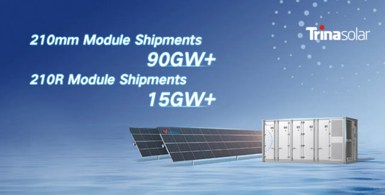 Trina Solar's Cumulative Shipments of 210mm Modules