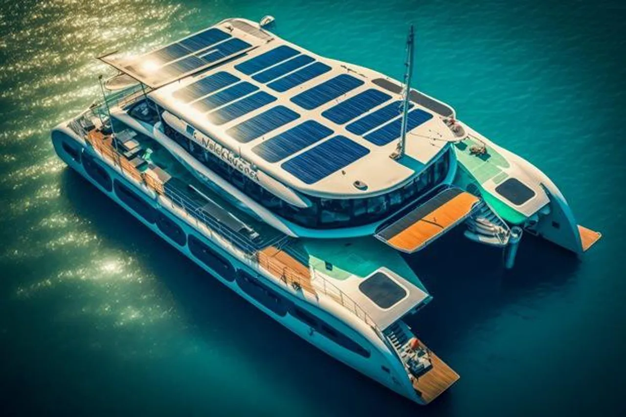 Solar Boat Sails On Saryu River In Ayodhya In Testing Mode