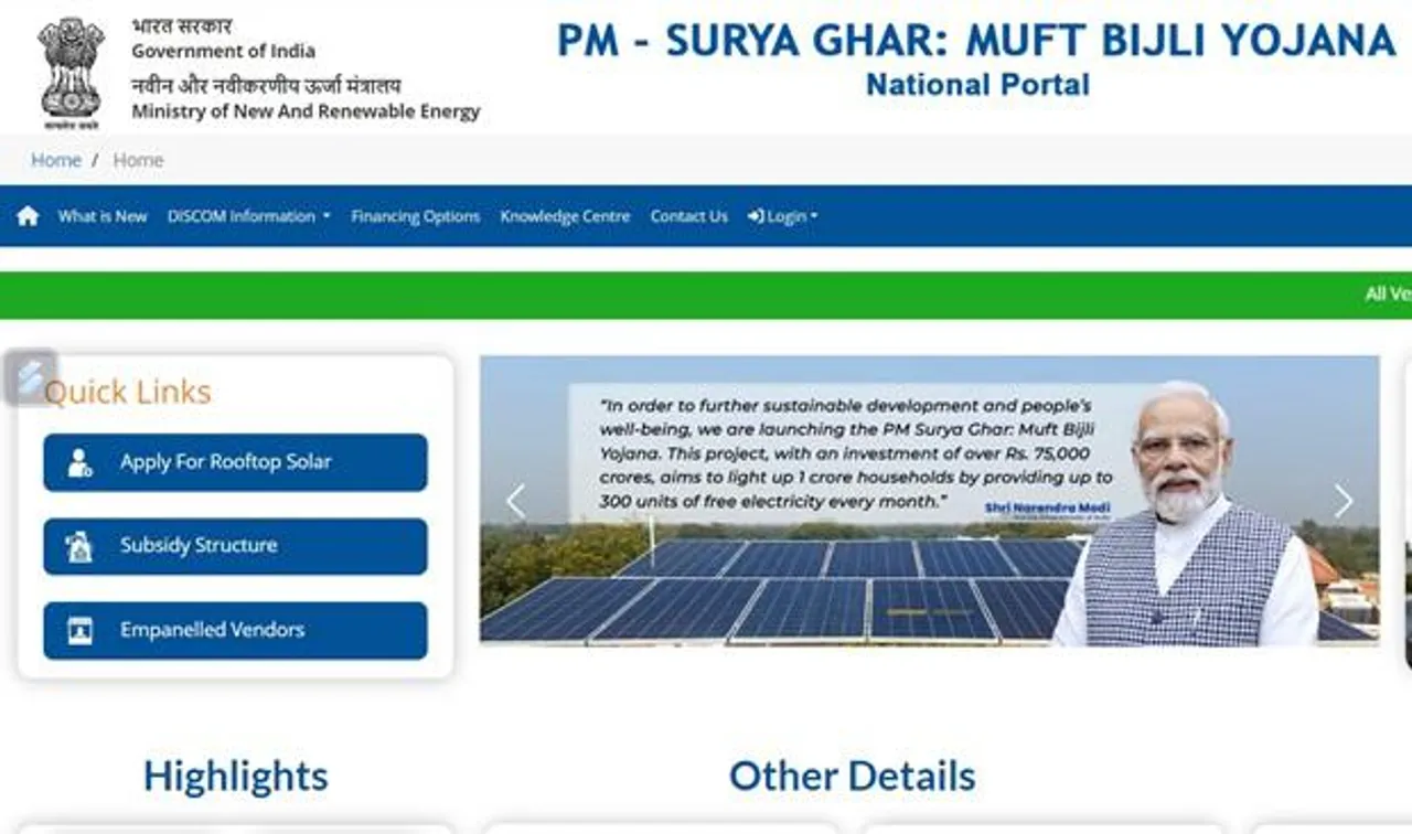 National Rooftop Portal Migrates To PM Surya Ghar Portal