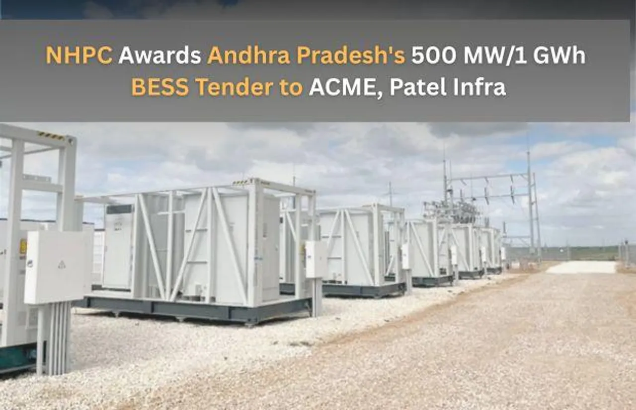 ACME Solar, Patel Infra Bag NHPC's 1 GWh BESS Tender