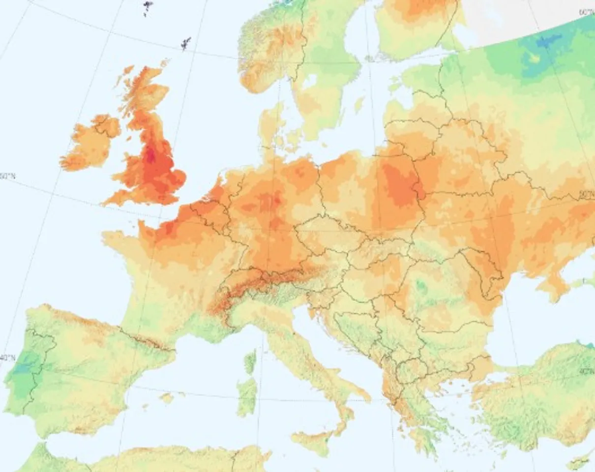 Solargis GHI Diff In April 2025 for Europe