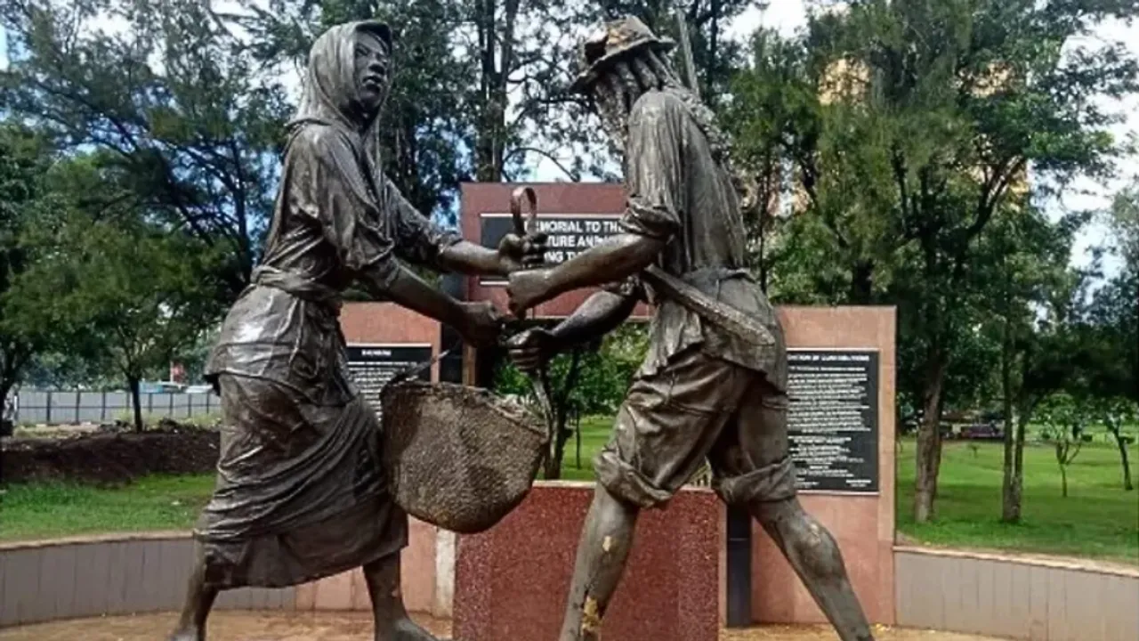 A memorial in honour of victims of torture during the colonial era, built in Nairobi in 2015. Photo by Tony Karumba/AFP via Getty Images