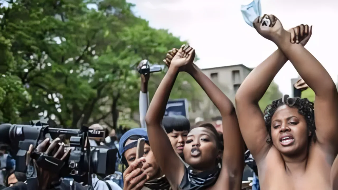 naked protest africa