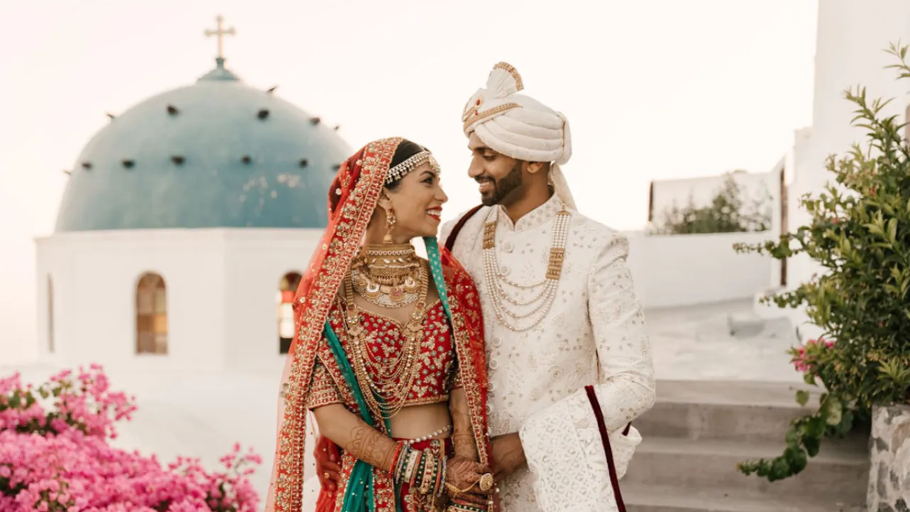 indian destination wedding marriage couple