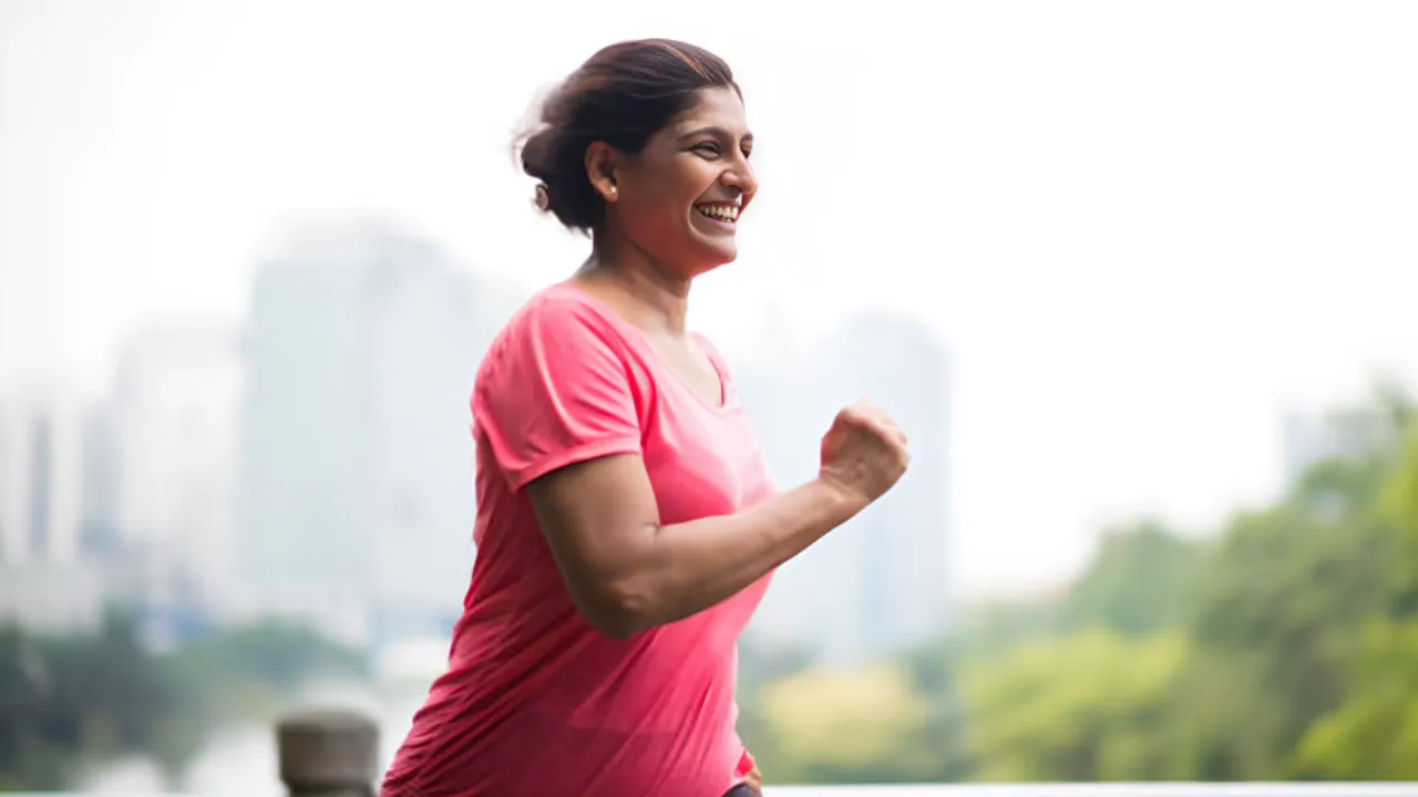 woman women running ageing health fitness perimenopause wellness