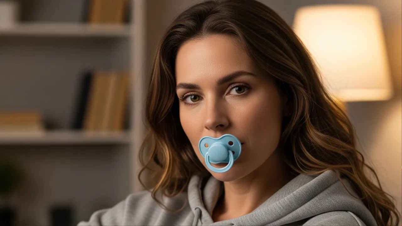 Woman Using Adult Pacifier